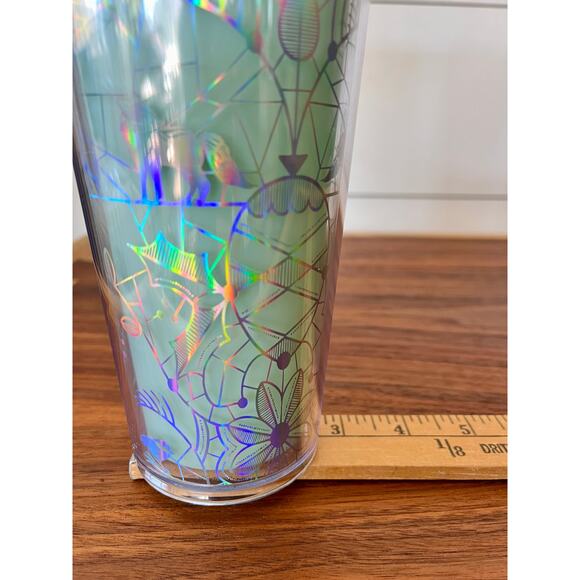 NWT Starbucks Holiday 2022 Color Change Enchanted Forest 24oz Tumbler Mint - Picture 6 of 6